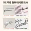 Pinzas Bqi para Pestañas Postizas Cabeza Redonda Pluma Dorada Forma de 7 Pinzas para Extensiones de Pestañas para Principiantes para Recoger Pestañas, Especializadas para el Estilismo de Pestañas Femeninas