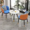 Mesa Pequeña y Sillas de Ocio para Balcón, Set de Recepción Sencillo y Moderno con una Mesa y Dos Sillas, Nuevo Set de Mesa y Sillas para Reuniones de Lujo Ligero para Hotel