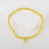 Pulseira com pingente de letra 26 transfronteiriça, contas banhadas a ouro em cobre, pulseira de contas, joia, moda, pulseira com letra inglesa, venda direta no atacado