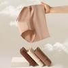 Ropa interior de cintura alta con lavado estándar inglés transfronterizo para mujer, talla grande, color sólido, algodón puro, simple, sin marcas en la cadera.