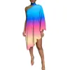 Amazon AliExpress Wish Estação Independente eBay Transfronteiriço Vestido Feminino de Ombro com Estampa Digital e Alça Halter