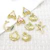 Accesorios de Aleación con Goteo de Aceite Concha Cola de Pez Estrella de Mar Colgante Aretes Collar Ropa Regalo Decoración Colgante Marino