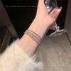 Pulsera de Circonita Perla Diseño de Nicho Brazalete Apilable de Pedrería Estilo Frío Moda Versátil Temperamento Sentido Avanzado Joyería de Mano