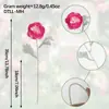 Amazon Peônia Artificial Flocada Haste Única Flor Pequena Transfronteiriça Toque Realista Peônia de Cabeça Única Adereço de Decoração Floral