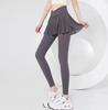 Novedad Otoño/Invierno 2025 Estilo Falso de Dos Piezas Pantalón Falda de Yoga para Mujer, Se Puede Usar Afuera, Cintura Alta, Leggings Ajustados para Mujer, Venta al por Mayor