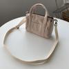 Bolso bandolera vintage de pana estilo japonés y coreano, artístico, simple, para estudiante, bolso de hombro, bolso de mano tipo almohada Boston