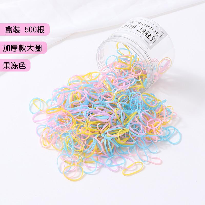 加厚款大圈果冻色500根盒装