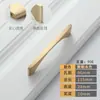 Lujo Nórdico Ligero Mango de Cobre Puro Moderno Minimalista Manija de Puerta de Armario Manija de Cajón Completamente de Cobre Dorado de un Solo Agujero