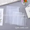 Saco com Zíper Livro de Folhas Soltas Bolsa Lateral 6 Furos 4 Furos Livro de Mão Acessórios Decorativos Bolsa de Armazenamento Removível PVC Personalizado