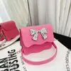 Bolsa Nova Estilosa Versátil de Princesa Moda Bolsa de Mão com Laço Bolsa Pequena Transversal Corrente para Menina Mochila Pequena da Moda