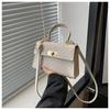 Bolsas de Mão Femininas em Relevo da Moda 2024 Verão Novo Estilo Estilo Feminino Cor Sólida Fecho Giratório Bolsa Tiracolo Transversal de Ombro