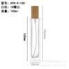 Fábrica en stock venta directa botella de vidrio transparente para perfume de 18 tornillos tapa de bambú spray a presión botella de perfume de niebla fina fábrica