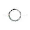 Anillo de Nariz de Titanio F136 con Pendientes de Piedra Natural Amatista, Joyería para Oreja de Aleación de Titanio G23, Accesorios para Piercings Corporales
