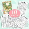 Compra directa transfronteriza de 10 hojas/paquete de pósteres para colorear con temática de camping al aire libre, libros divertidos de dibujo de exploración, papel para colorear para niños