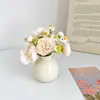 Estilo Ins Jarrón Redondo Pequeño Flores Secas Flores Artificiales Colorido Set de Botellas de Cerámica Decoración para Dormitorio Sala de Estar Mini Adornos Pequeños