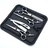 Tesouras de cabeleireiro de aço inoxidável, kit de cores para corte de cabelo, tesouras de dentes finos, tesouras para franja, atacado