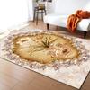 Alfombra cuadrada grande con patrón europeo retro de estilo nacional. Los fabricantes transfronterizos suministran una generación de rayas.