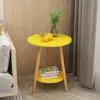 Mesa Redonda Pequeña, Mesa Lateral para Sofá, Mesa Pequeña, Sala de Estar Sencilla, Mirador de Dormitorio, Mesita de Noche Mini, Mesa de Café Redonda para Casa de Alquiler