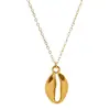 Colgante de Estilo Bohemio Nuevo Transfronterizo Europeo y Americano para Mujer, Collar Personalizado de Acero Inoxidable para Vacaciones en la Playa con Concha Marina