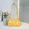 Bolsa feminina de ombro e transversal de alta qualidade estilo coreano, bolsa plissada nuvem trendy ins 2026, bolsa baguette vintage de axila