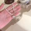 Collar de perlas irregulares de camelia de verano, accesorios para mujer, gargantilla de cadena de clavícula de nicho de lujo ligero de alta calidad