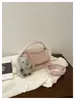 Bolso de Hombro Simple de Color Sólido para el Trayecto al Trabajo Diseño de Nicho Alta Estética Personalidad Moda Sensación Relajada Peluche Bolso Cuadrado Pequeño