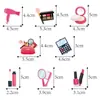 Nuevo Kit de Decoración para Fiesta de Cumpleaños Cosméticos Bandera Pastel Tarjeta Pequeña de Inserto Tema Maquillaje Decoración para Fiesta de Cumpleaños