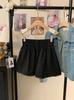 Tiro Real de Pantalones Casuales Rectos de Cintura Alta con Encaje Splicing Estilo Dulce para Mujer en Verano Pantalones Cortos de Pierna Ancha Adelgazantes y Versátiles