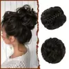 Peruca Feminina Cabeça de Bola Presilha de Garra Pacote de Cabelo Pacote de Cabelo Pinça de Garra Pacote de Cabelo Bagunçado Anel de Cabelo Fofo de Simulação Natural