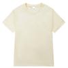 Verano 220g Algodón Puro Unisex Hombro Caído Manga Corta Holgado Talla Grande Cuello Redondo Camiseta Básica Camiseta Top Deportivo Casual