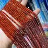 Ágata roja 2x3MM cuentas pequeñas cuentas de platillo cuentas de ábaco cuentas Mimi cuentas finas Cuentas HL
