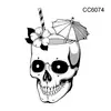Pegatinas de Tatuaje Minimalistas Personalizadas en Blanco y Negro, Pegatinas de Tatuaje Temporales, Pegatinas de Tatuaje Impermeables de Estilo Fresco en Stock para Halloween