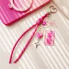 Correa para Bolso con Llavero de Cuero Trenzado Hecho a Mano Popular Estilo Dopamina Moda Dulce Versátil