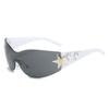 Nuevas Gafas de Sol Estrella de Cinco Puntas Y2K Sin Montura de Una Pieza Marco Grande Estilo Urbano Hip-Hop Gafas de Sol Personalizadas