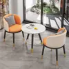 Juego de sofá de un asiento y mesa de centro para recepción de hotel, sala de reuniones de clientes, oficina de ventas, salón de belleza, centro comercial, mueble de sala de exposición, gama alta