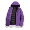 Cortavientos con Forro de Plumas Desmontable y Forro Polar Tres en Uno con Capucha Versátil Bloque de Color para Hombres y Mujeres al Aire Libre Compra Grupal Mayoreo