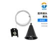 Riel para lámpara de riel de cuatro hilos de montaje en superficie, riel de aluminio engrosado de cuatro hilos y tres circuitos, tira de riel de cobre plano, conector de riel para lámpara de riel
