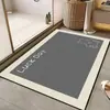 2026 Tejido de Tecnología Fresca Alfombra Suave para Piso Alfombra Baño Tocador Entrada Absorbente de Agua Antideslizante Felpudo