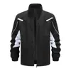 Jaqueta corta-vento com capuz masculina transfronteiriça esportiva casual para atividades ao ar livre, modelagem solta, versátil, moderna, com retalhos, comércio exterior
