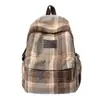 Mochila Escolar para Chicas de Secundaria, Mochila a Cuadros de Gran Capacidad, Moderna y Elegante, Mochila a Cuadros para Chicas de Preparatoria
