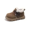 Zapatos de Algodón para Niños Estilo Invierno 2025 Zapatos Dobles de Algodón Engrosados Zapatos Peludos para Niñas Botas de Nieve Antideslizantes para Bebé Zapatos de Algodón para Niños