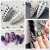 Europeu e Americano Transfronteiriço 6 Grades Rivet de Nail Art Joia Metal Ponta Cônica Estilo Punk Joia de Nail Art Acessórios DIY para Unhas Diamante