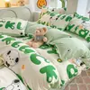Funda de edredón de una pieza 150x200x230, engrosada, para cama individual de dormitorio, uso doméstico, no 100% algodón, algodón puro, algodón lavado 3