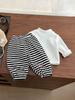 Pantalones de Chándal de Felpa de Invierno para Bebé Estilo Coreano Niños y Niñas Elegantes Rayados Gruesos Holgados Pantalones Jogger Casuales Cálidos