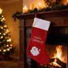 Calcetines Navideños Transfronterizos Decoraciones de Renos Navideños Regalos Calcetines de Media Caña Bordados para Pareja