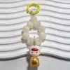 Bubble Mart Corrente Fofa para Celular Pingente Contas Pintadas à Mão Corrente Dupla Pingente Pendurar na Bolsa DIY