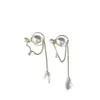 Colección Nueva Primavera/Verano 2026 Pendientes de Borla y Perla Estilo Zhang Yuxi Pendientes Estilo Coreano Pendientes Zhang Yuxi