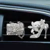 Bolsa de diamantes clip para salida de aire de perfume moda creativa aromaterapia para coche decoración de coche adornos de perfume tacones altos