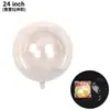 Balões Flutuantes de Hélio 18 polegadas 20 polegadas Balões Redondos Transparentes Ondulados Adereços de Decoração da Moda para Barracas de Feira Noturna de Verão Balões Bolha