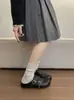 Impresionantes Zapatos de Cuero Estilo Birkenstock con Suela Gruesa para Aumentar la Altura para Mujer, Nuevos Mocasines Cerrados de Primavera 2026
